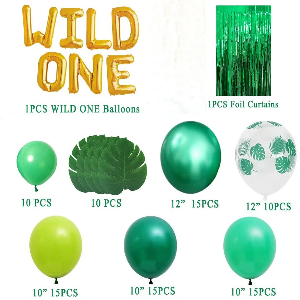 Jungle Safari Themed Party Supplies Latex Green Leaf Balloons Kit Wild One Jungle Party Decoration Buy Jungle Party Decoration Jungle Safari Themed Party Supplies Jungle Safari Themed Party Supplies Latex Green Leaf Balloons