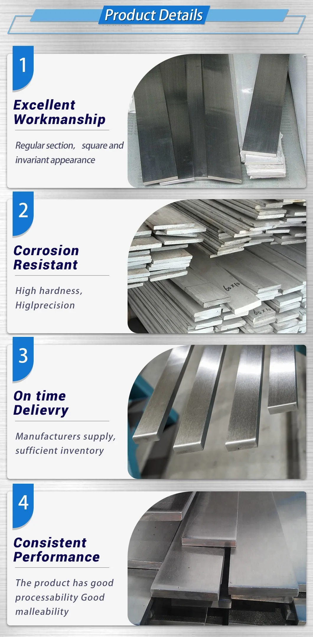 Hot Rolled Stainless Steel Flat Bar Hot Rolled Stainless Steel Flat Bar