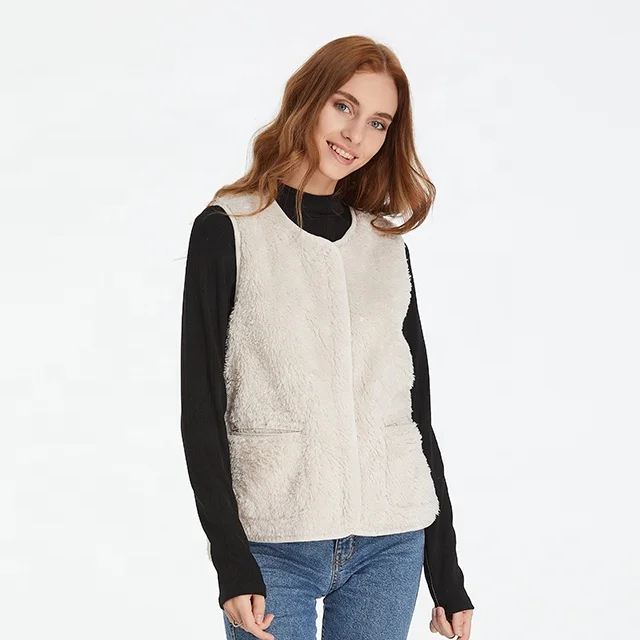 faux fur sherpa vest