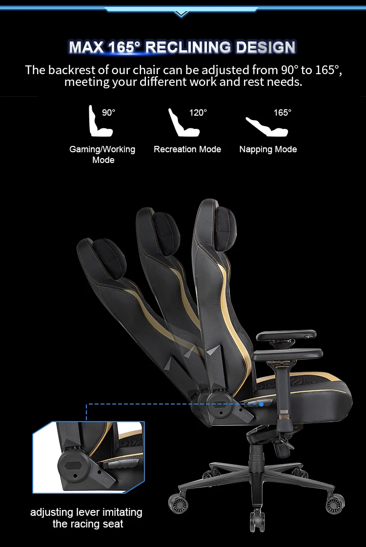 Custom Oem Luxury High End Swivel Ergonomic Chaise Gaming Pu Leather ...