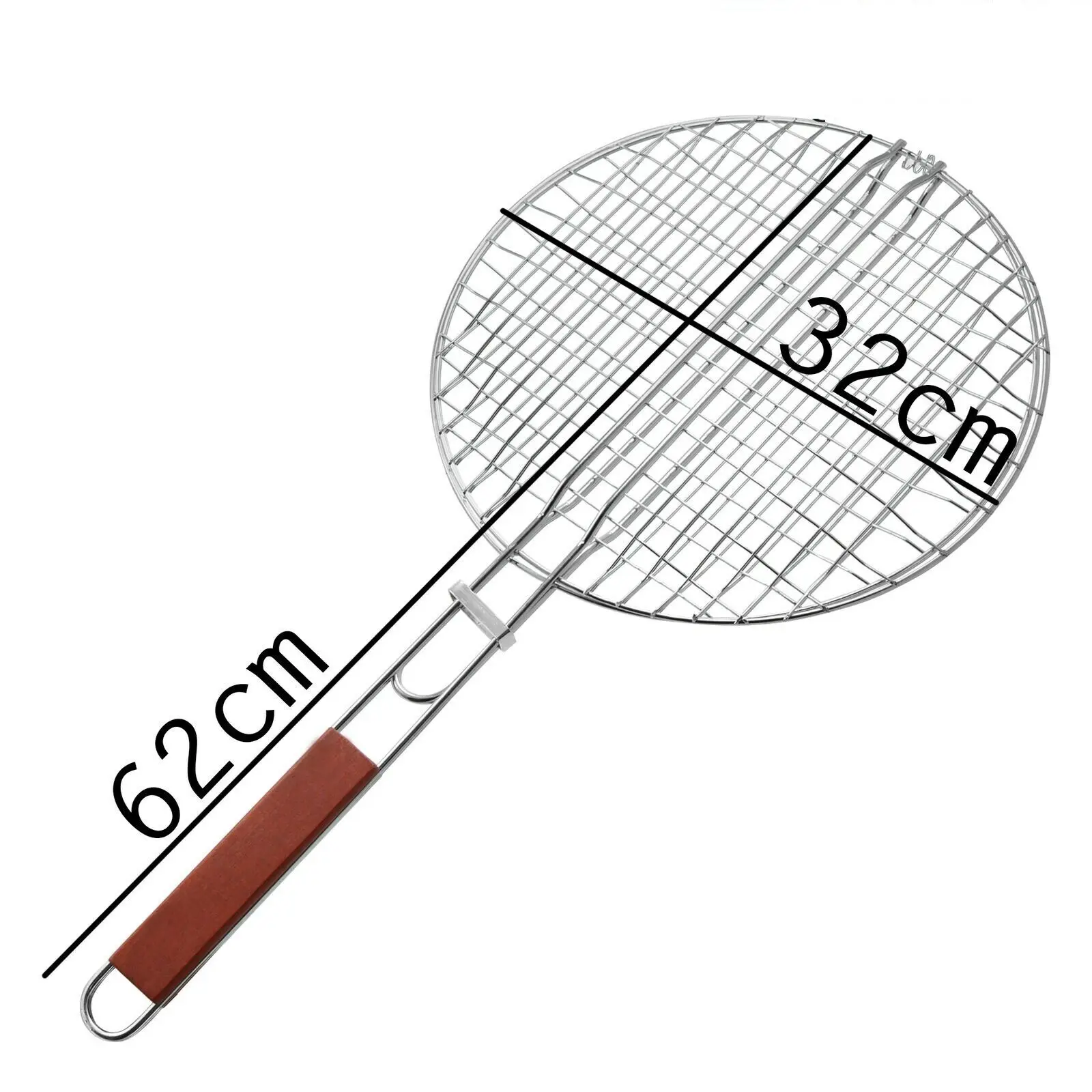 New Design Nonstick Grill Net Round Fish Grill Basket for Chicken Fish Vegetables