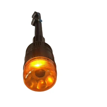 2025 New Design AMBER LED Motorcycle Bike Rear Warning Lamp Telescopic Strobe Light Built-in Siren Horn Flashing Light Accessory