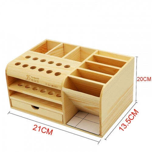 Woody Multi-Function Screwdriver Storage Box Wooden Container