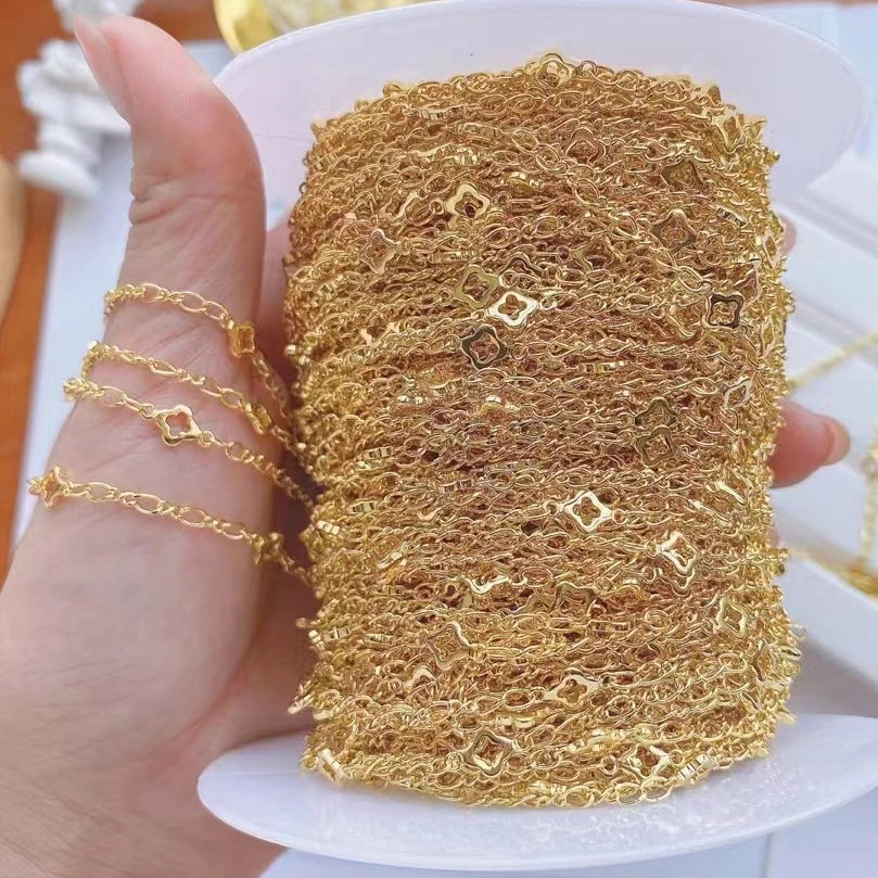 Gold Link Necklace Chain Thin Chains For Jewelry Making Diy Brass Chain