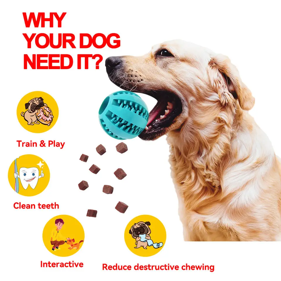 Different Sizes Tpr Dog Treat Ball Magic Rolling Dog Ball Treat ...