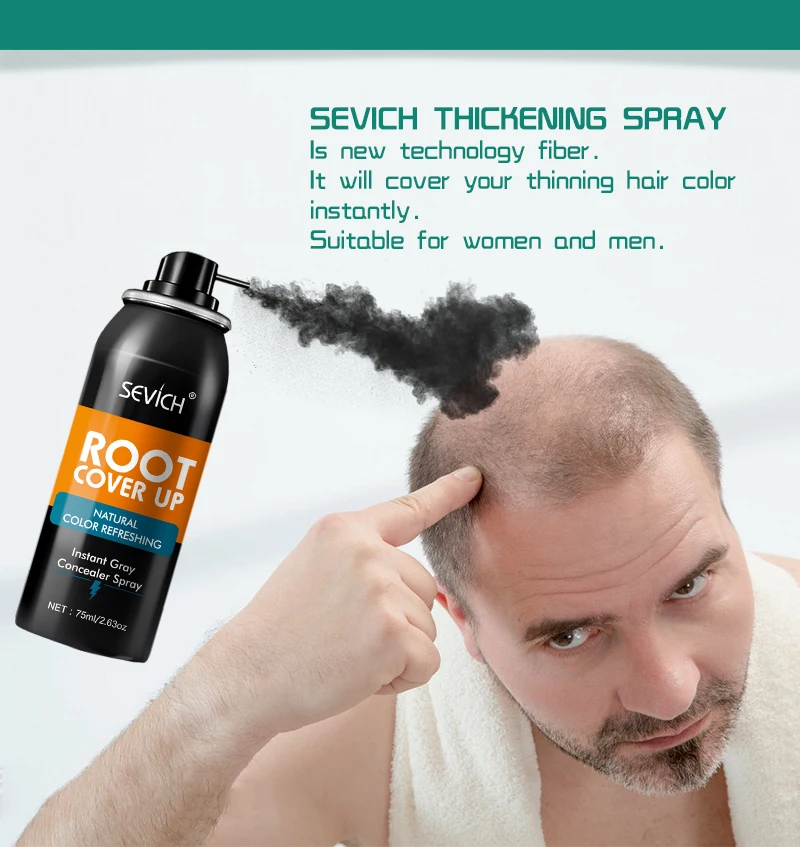 New Arrival Hair Fibers Powder Sprayer Fast Root Cover Up Fiber Spray