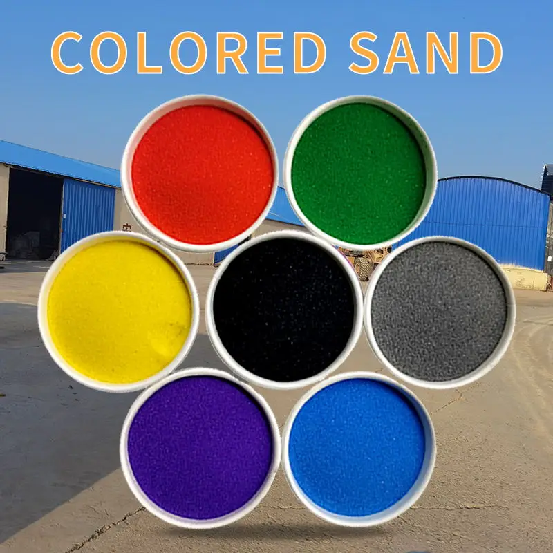 High Quality Children Color Sand for Color Painting Art Colored Sand Sintered Garden Painted Sand