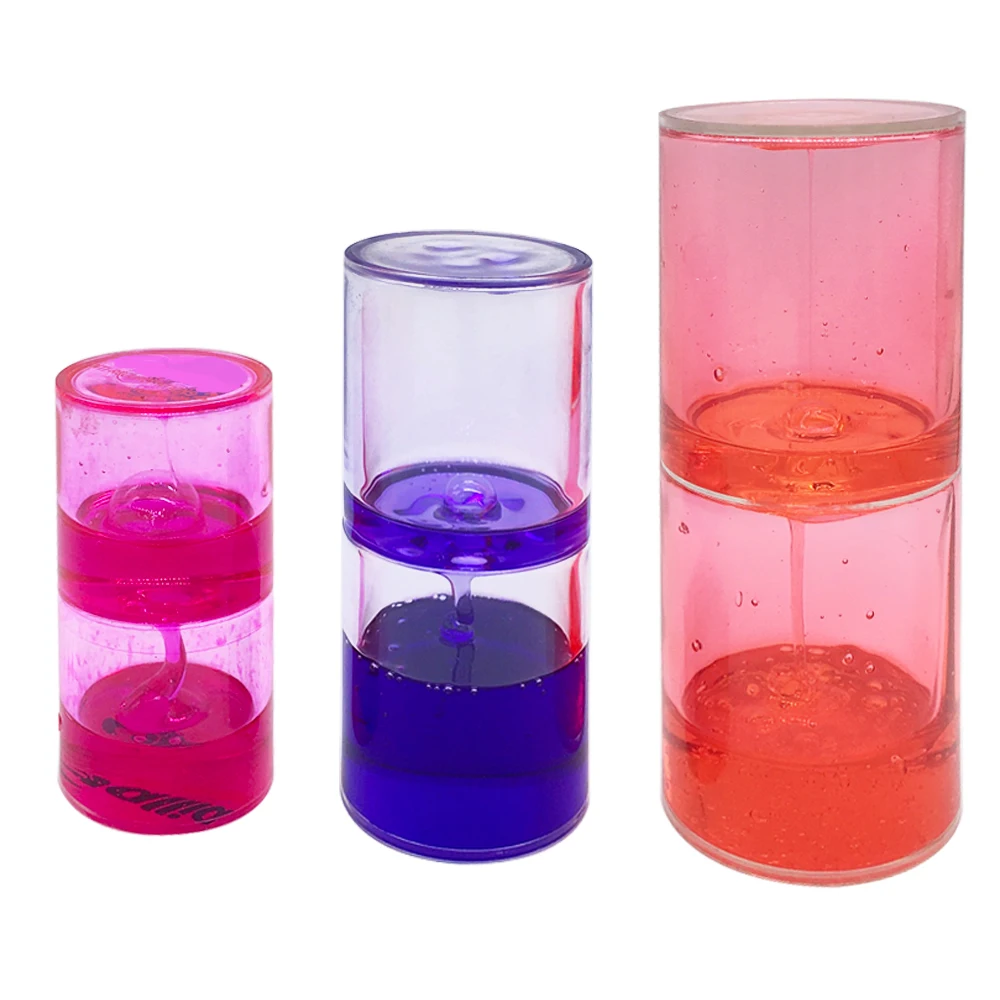 High Quality Custom Promotional Gift Colorful Liquid Sand  Timer Liquid Oil Hourglass