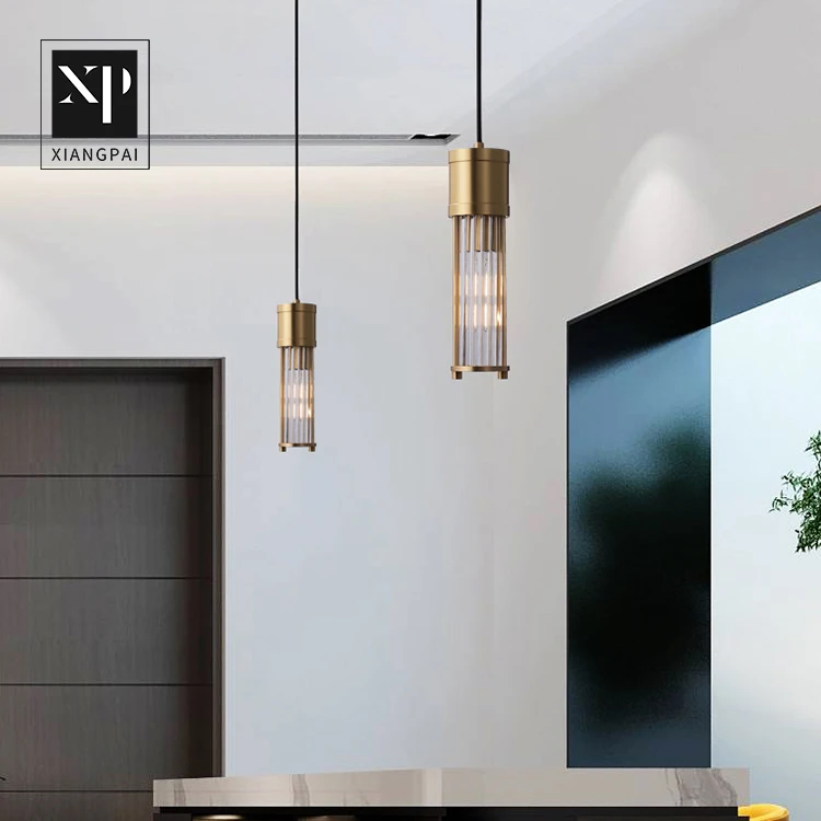 High Quality Contemporary Home Kitchen Modern Hanging Copper glass LED Pendant Light