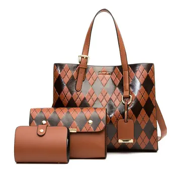 JIANUO messenger handbag wholesale set high quality pu leather handbag 2022