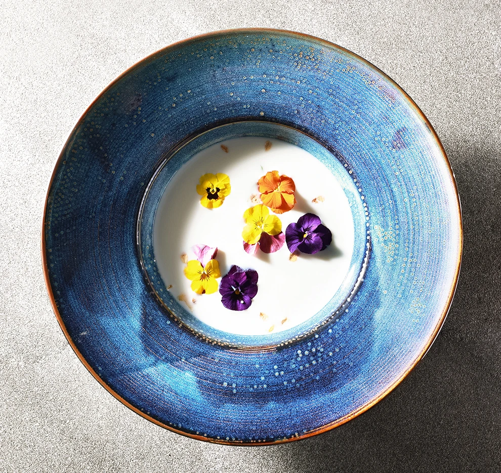 ブルーディナーボウル Amazon.co.jp: セラミックディナーセット 青と白の磁器食器26点