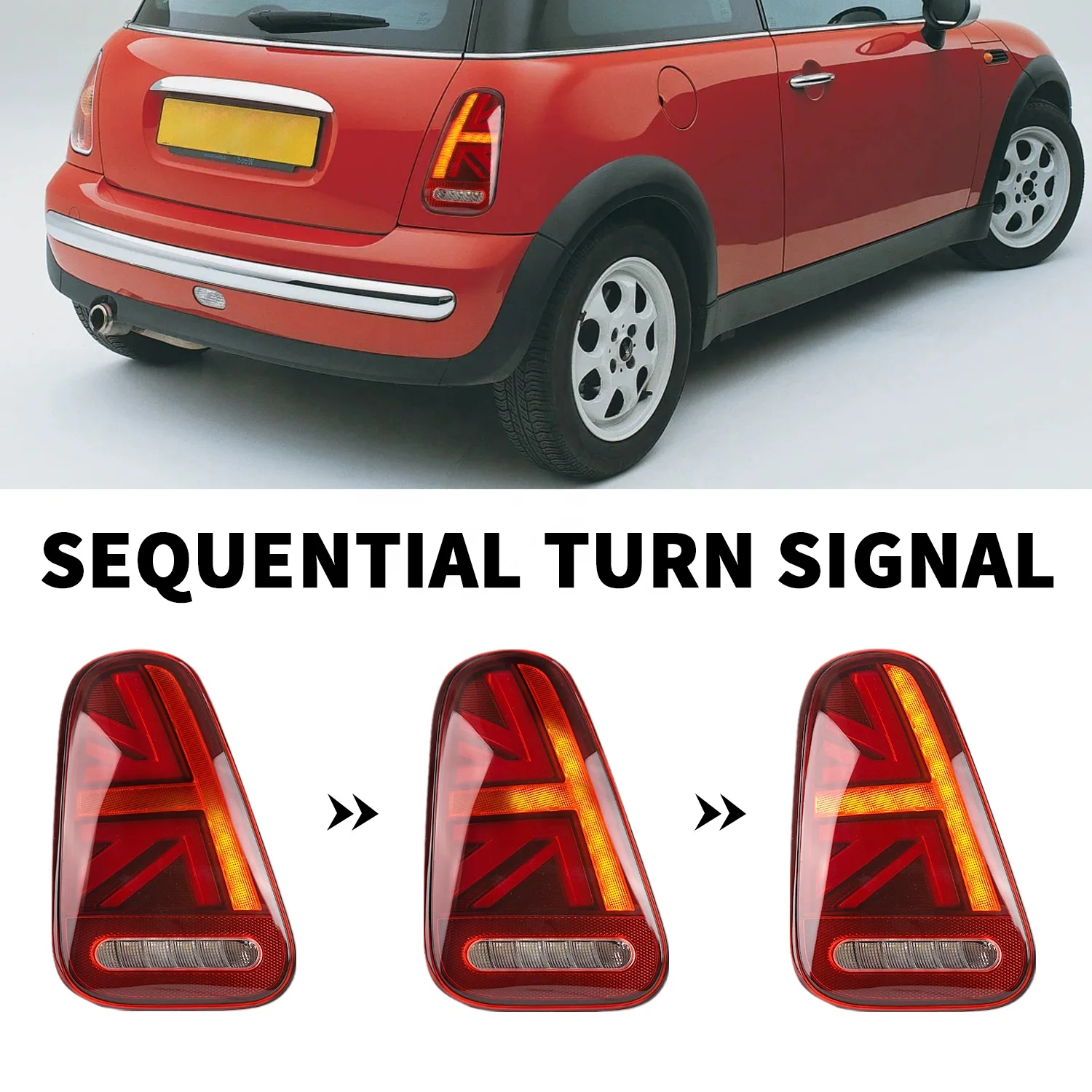 2000-2006 Mini Cooper R50 R52 R53 LED Tail Light - Red Lens
