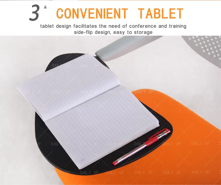 Comfortable Training Chair lecture chair with writing tablet chair with writing tablet