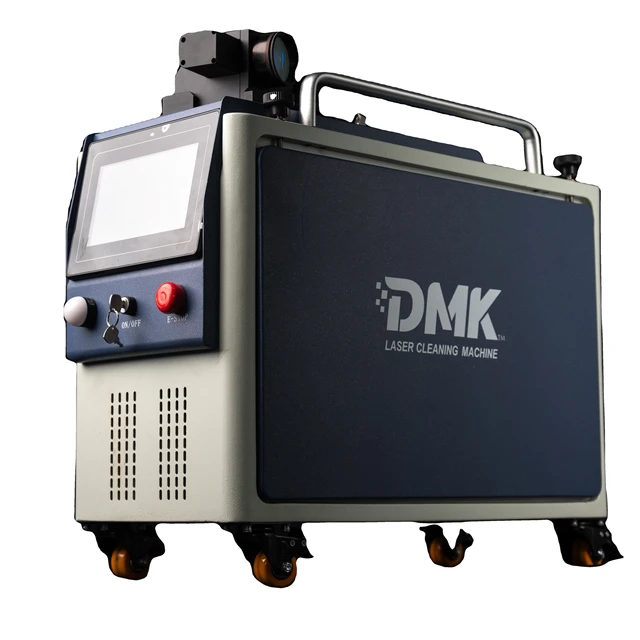 DMK 100W 200W 300W Mini Compact Nanosecond Pulsed Fiber Laser Cleaning Machine Paint Rust Removal