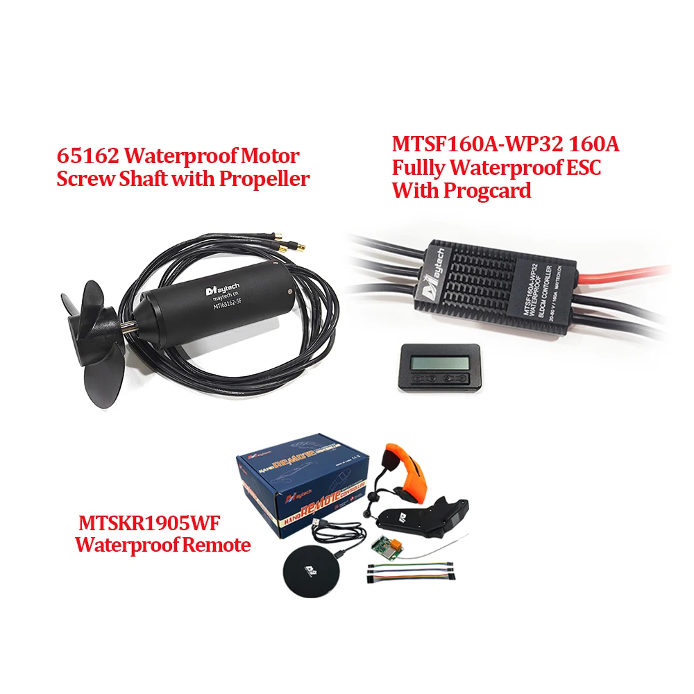 Maytech Efoil 160a 32bit Waterproof Esc+ 65162 120kv Motor + Waterproof