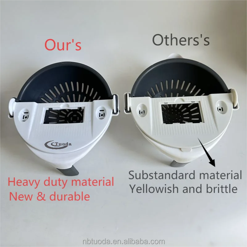 Factory Wholesale 9 in 1 Manual Rotate Veggie Slicer Grater Multifunctional Vegetable Chopper Cutter with Drain Basket