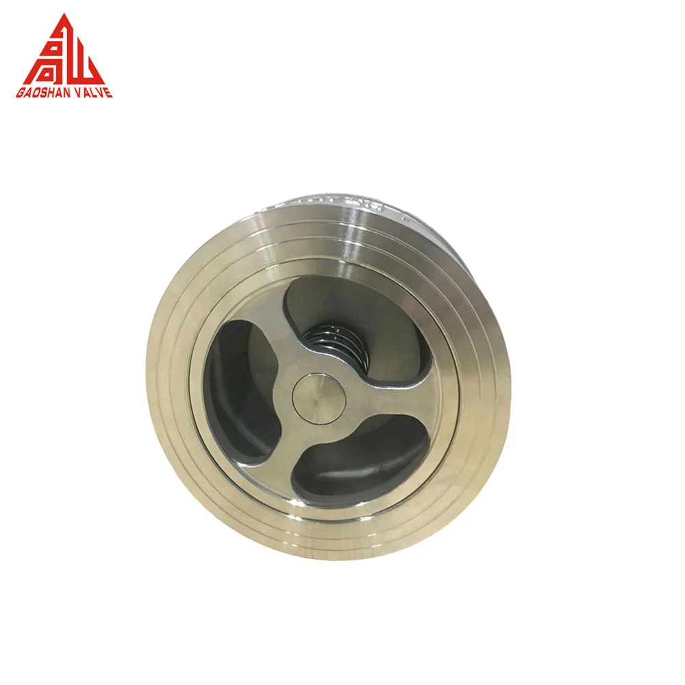 H71W Check Valve 2 Inch CF8 CF8M Stainless Steel Wafer Spring Check Valve
