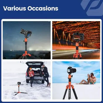 Fotopro Load up to 10KG/17.63lbs Camcorder Detachable Monopod Fotopro Aluminum Tripod for DSLR Camera detail image