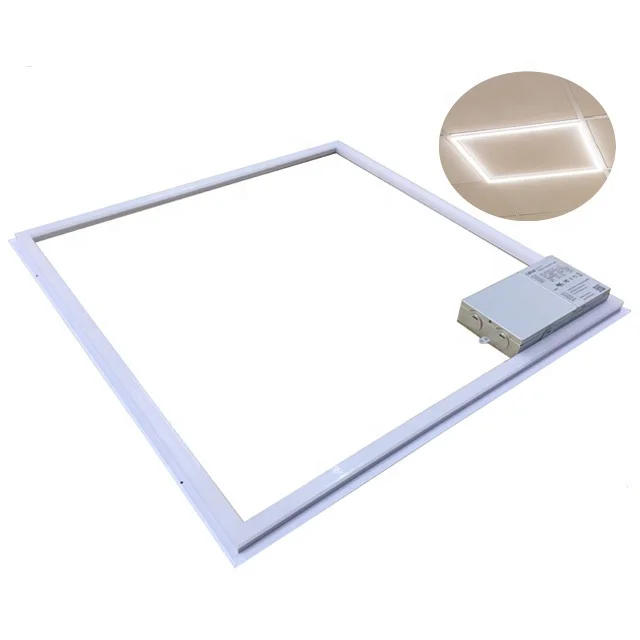 Customize Ceiling Recessed Backlit Frame 603X603 603X1213 2X2 40 Watt 42W 60W Aluminum Led Panel Light for 60X60 Led Panel Light