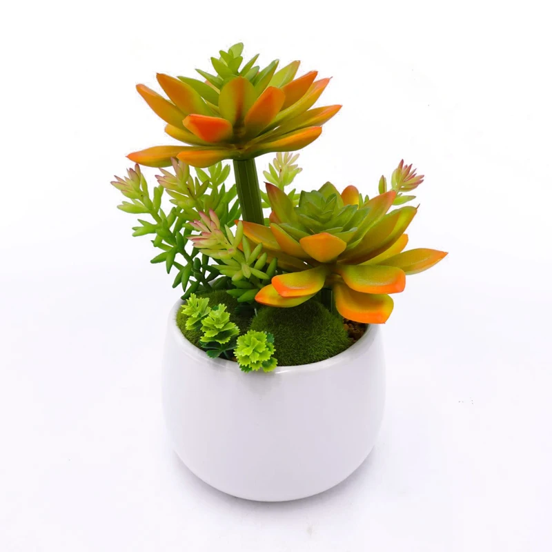 Factory Directly Mini Artificial Assorted Potted Succulents Plants