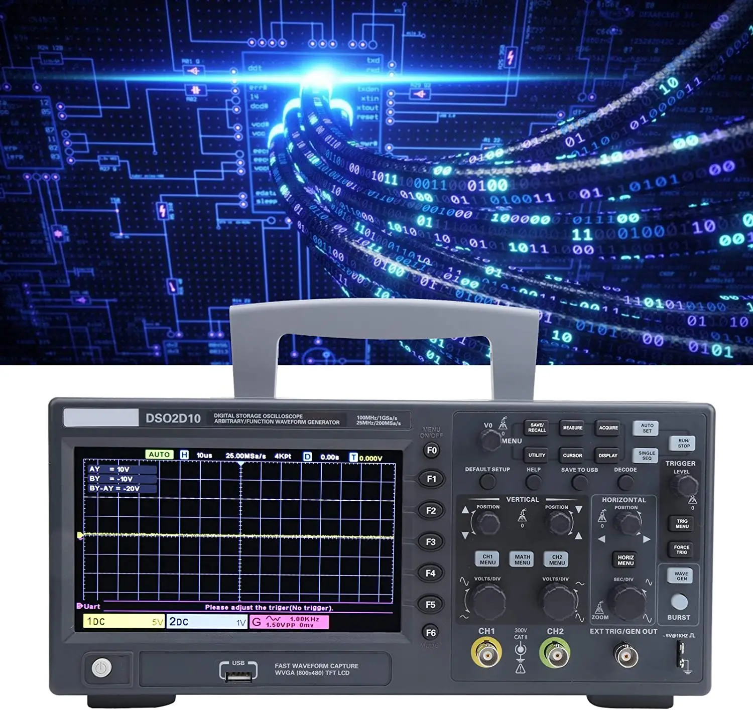 Student Use 200MHz 2 Channel Color Digital Oscilloscope Probes Osclloscope Probe Good Quality Probes 20MHz 40MHz 60MHz 100MHz