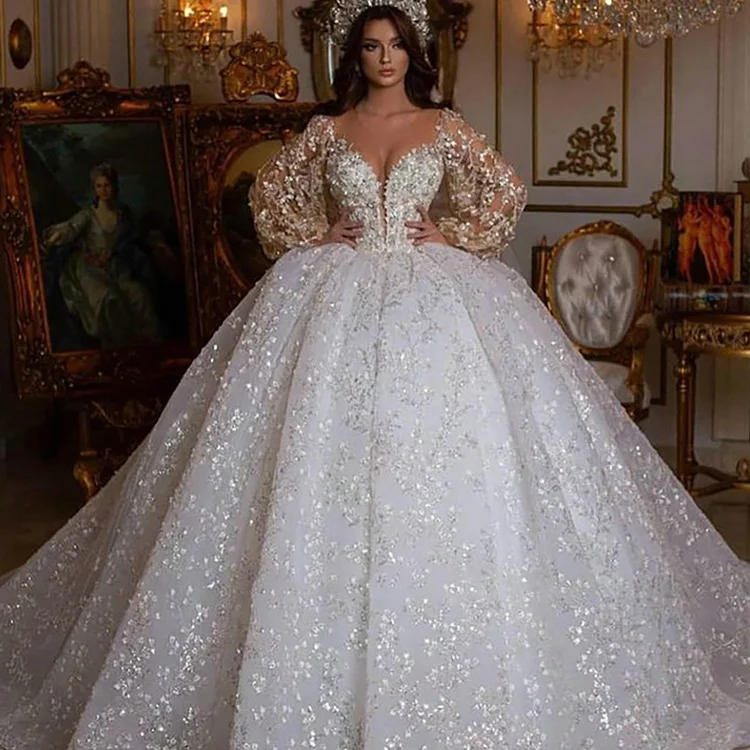 S2339f 2022 New High Quality Fashion Luxury Lace Elegant Wedding Dress ...