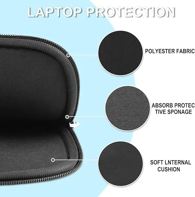 product laptop sleeve case  for 15 16 inch laptops protective handbags portable computer cover bag with pocket zipper waterproof-33