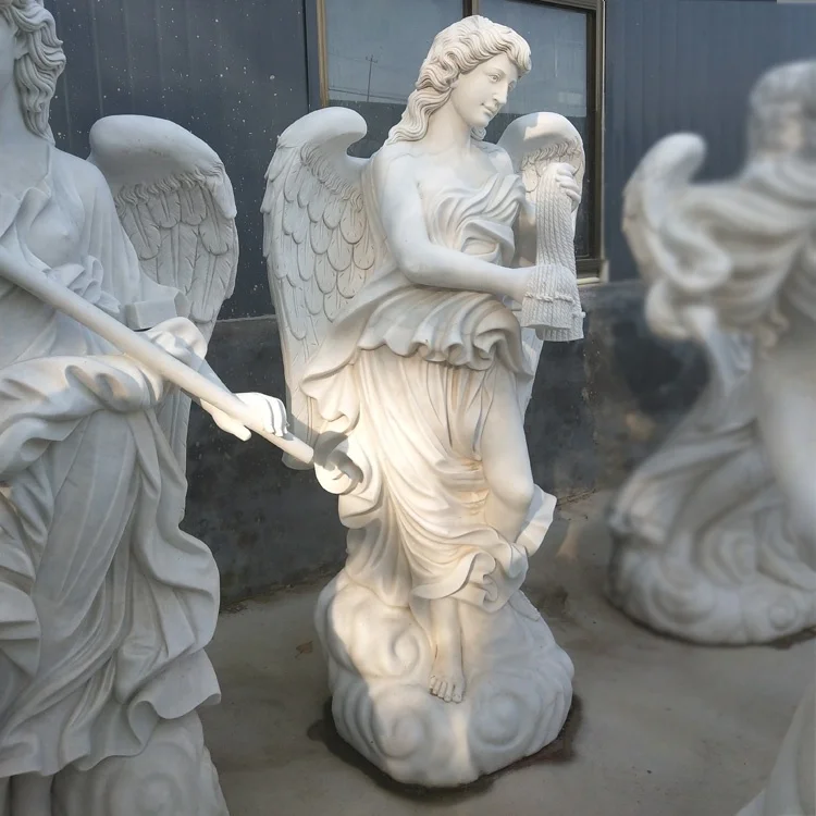 高級イタリア聖像】✞祈りを捧げる天使セット 家庭祭壇用 宗教彫刻