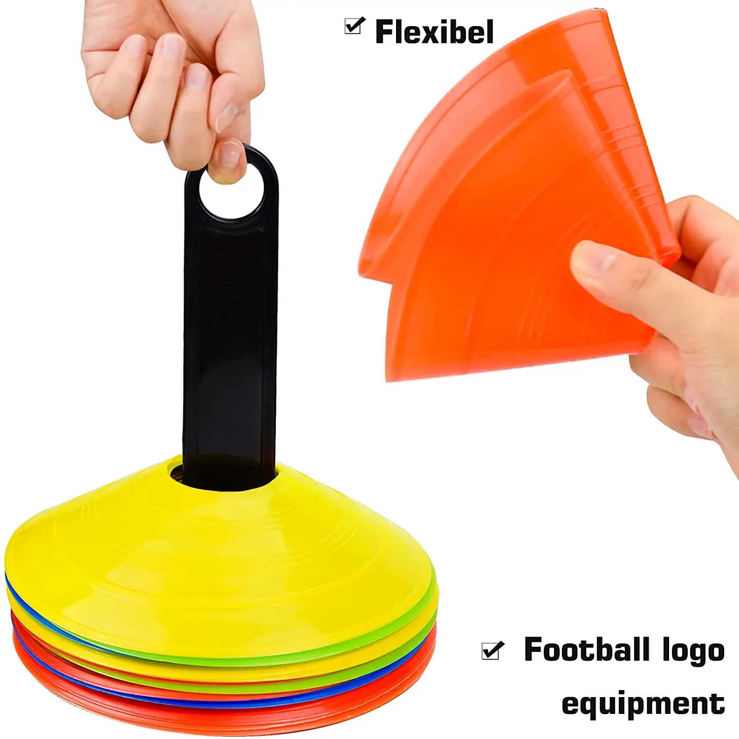 Disc Cone Set Soccer Football Training Equipment Agility Soccer Cones