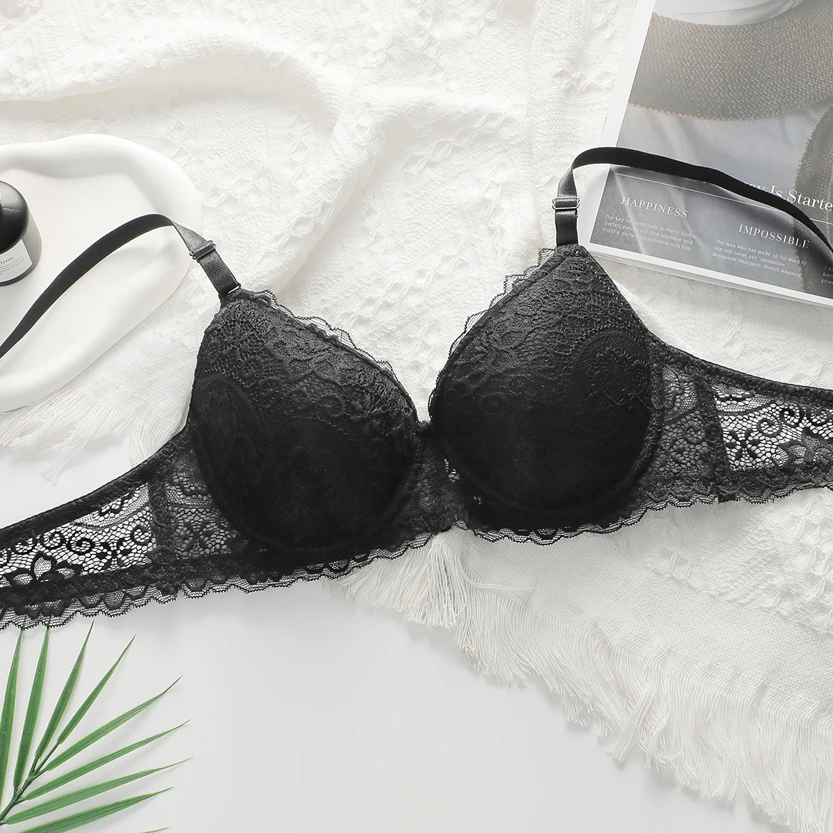 Conjunto de lencería Sexy para mujer, sujetador elegante, Color