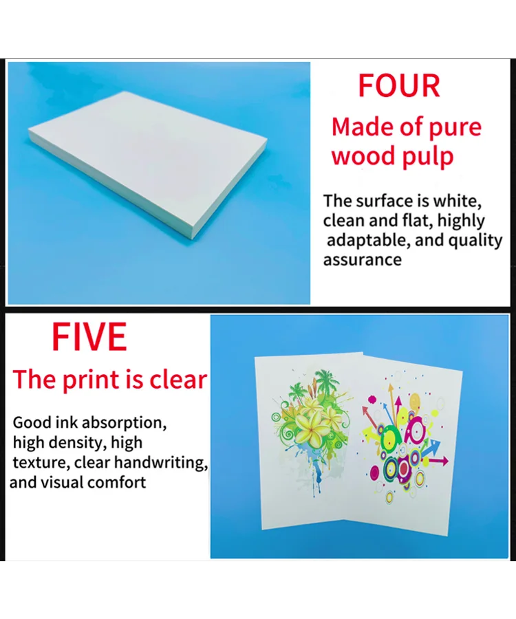 Factory Custom 100 X 1 Sheet A4 White Ultra Gloss Selfadhesive Sticker