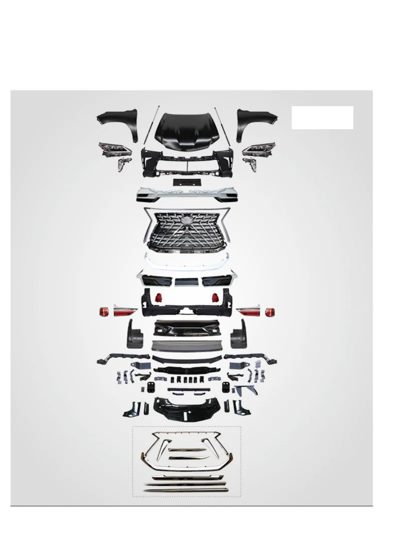 XLstyling NEW CAR BUMPER OLD to NEW AUTO BODY KIT for LEXUS LX570 2008-2020 UPGRADE to LX570 2021 Model