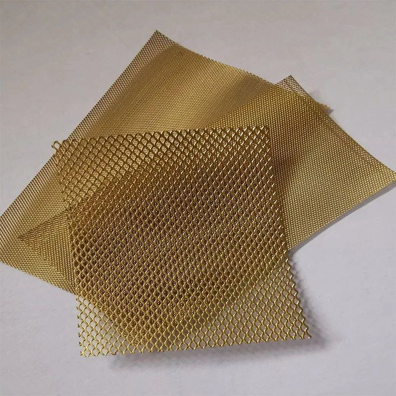 Battery Current Collector Precision Stretched Small Hole Brass Stainless Steel Metal Mesh Foil Grid