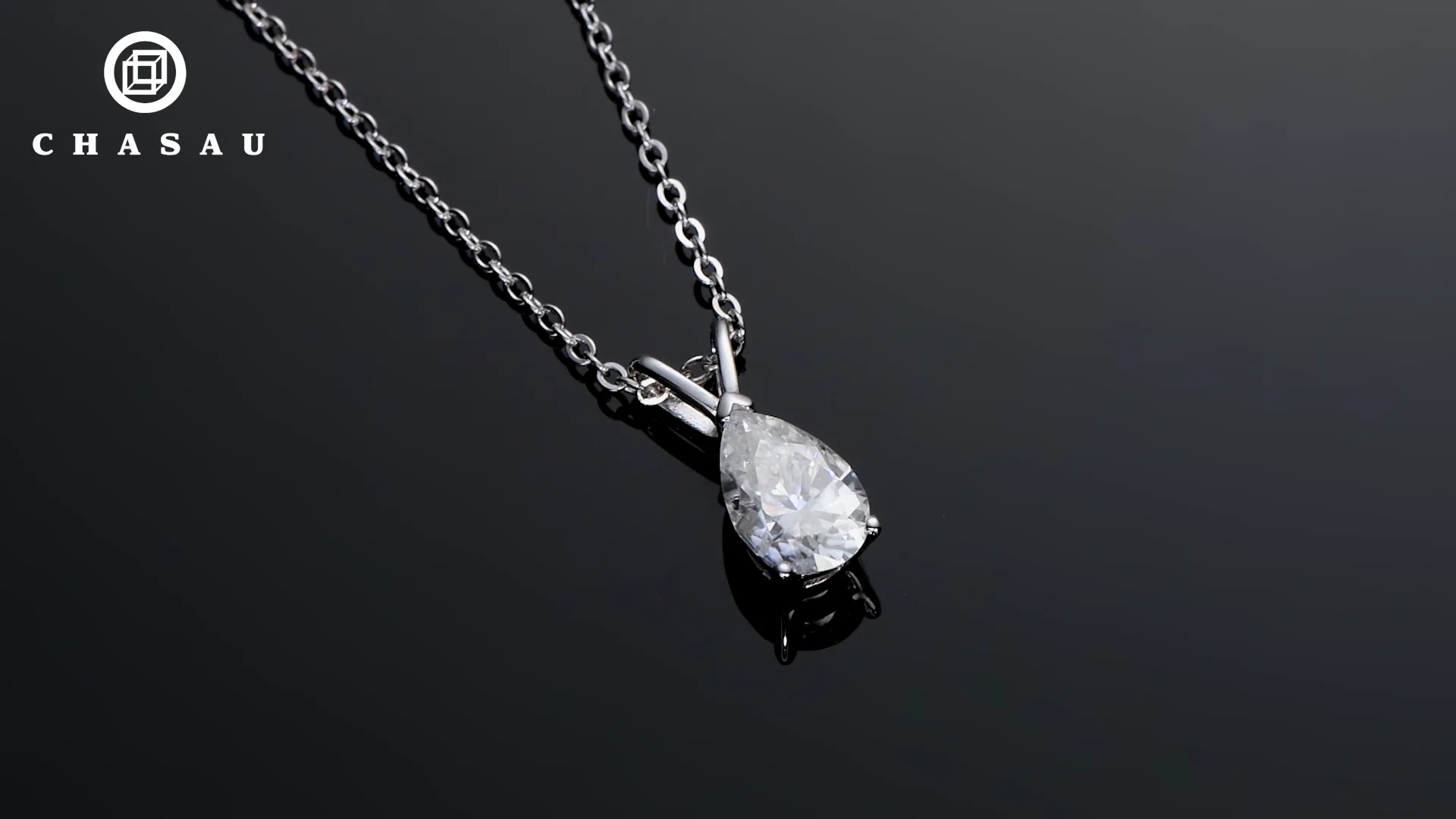 1.5 Carat Moissanite 925 Sterling Silver Teardrop Necklace