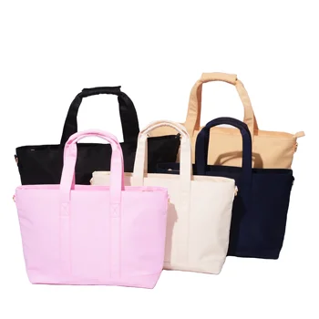 Factory Wholesale Low MOQ Custom Large Capacity Popular Nylon Waterproof Hand Bag Bags Handbag Tote Women's Tote Bag