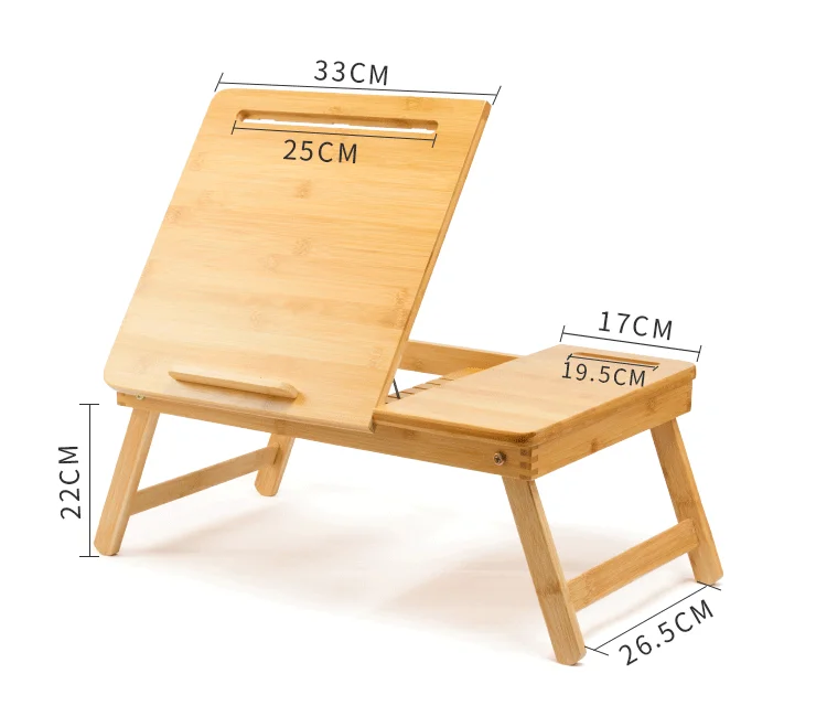 Bamboo Computer Desk Folding Laptop Computer Lazy Desk Dormitory Household Outdoor Portable Bed Table