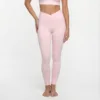 V waist pants pink