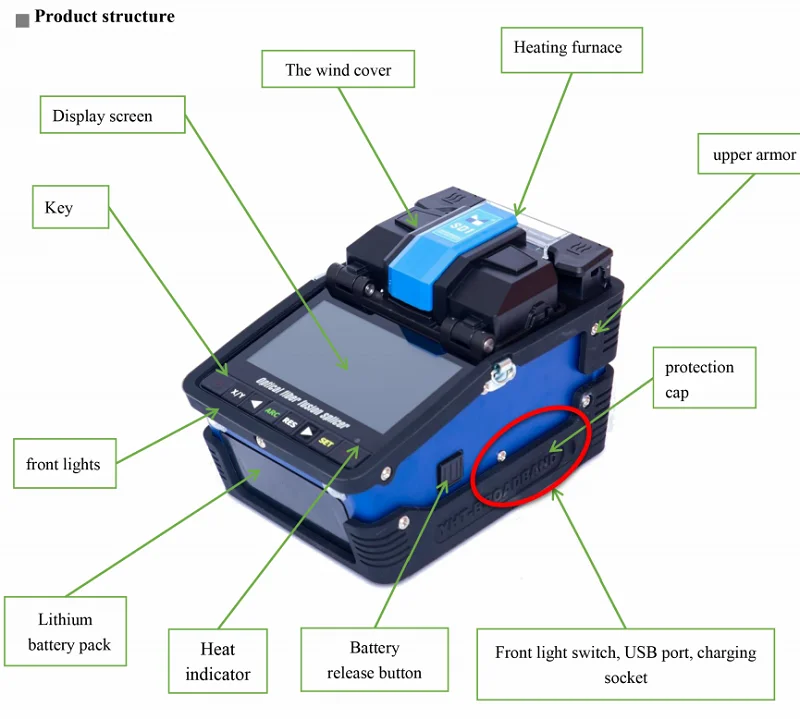 CSYHT SD1 Fusion Splicer 6 Motors Heating Shrinkting Fiber Optical Machine Fiber Fusion Splicer