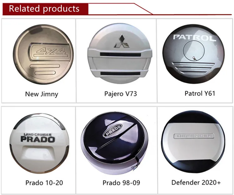 Topleader Auto Parts Offroad 4x4 Plastic Painting Spare Tire Cover For