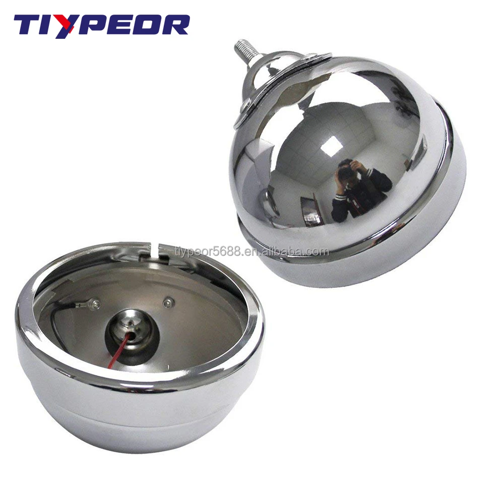 product motorcycle black and chrome 45 inch led fog light outer cover for harley trim bracket-8