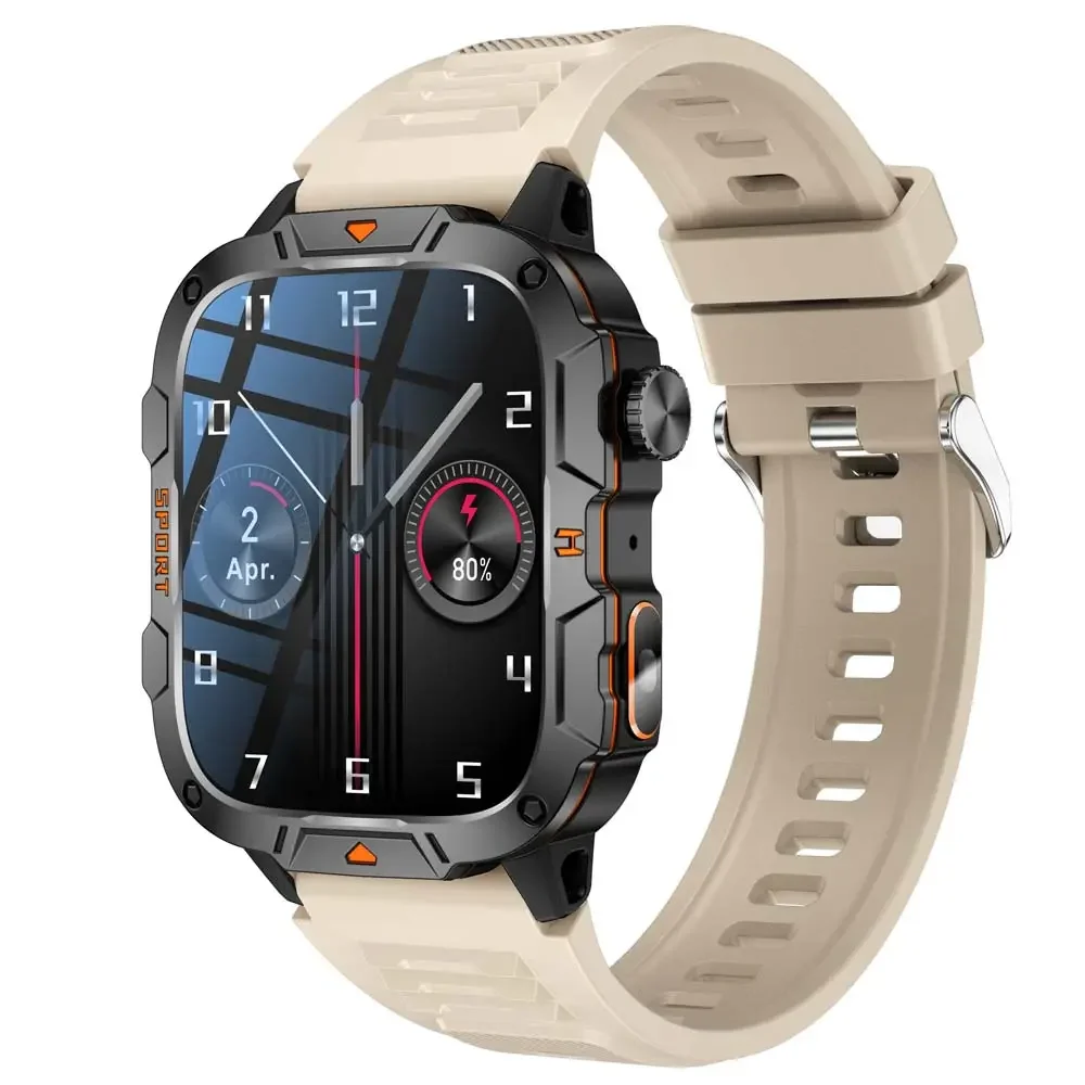 ベストセラーQX12スマートウォッチ1.96インチLED懐中電灯SOSBT