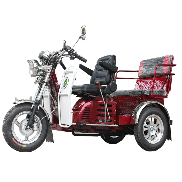 New Red Two Seater Tricycle Two Person diesel Three Wheeler