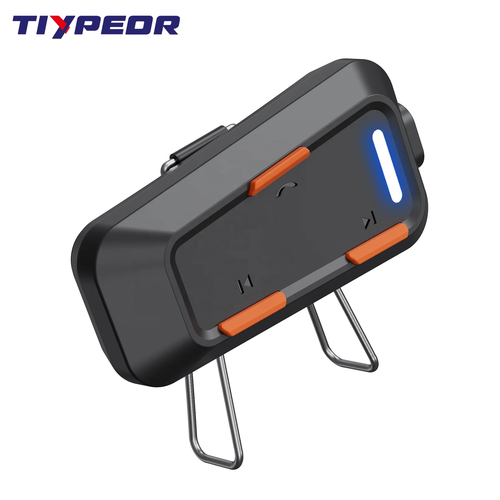TIYPEOR Motorcycle Noise Reduction Bluetooth Intercom Headphones Helmet Wireless Headset with FM Radio Waterproof IPX5