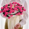 pink rose (creamy white blanket)