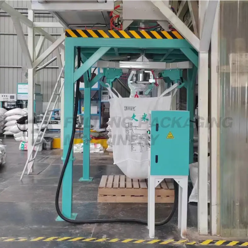 Automatic Weighing Scale Filling Bulk Bag Wood Pellets Sand Cement Jumbo Ton Bag Packing Machine Filler for 800kg 1000kg Bag