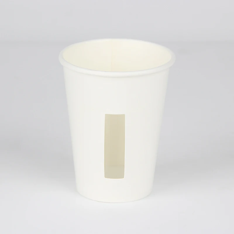 New Arrival Food Grade Custom logo Disposable Takeaway Coffee Window Paper Cup for Cold and Hot Drink Packaging manufacture