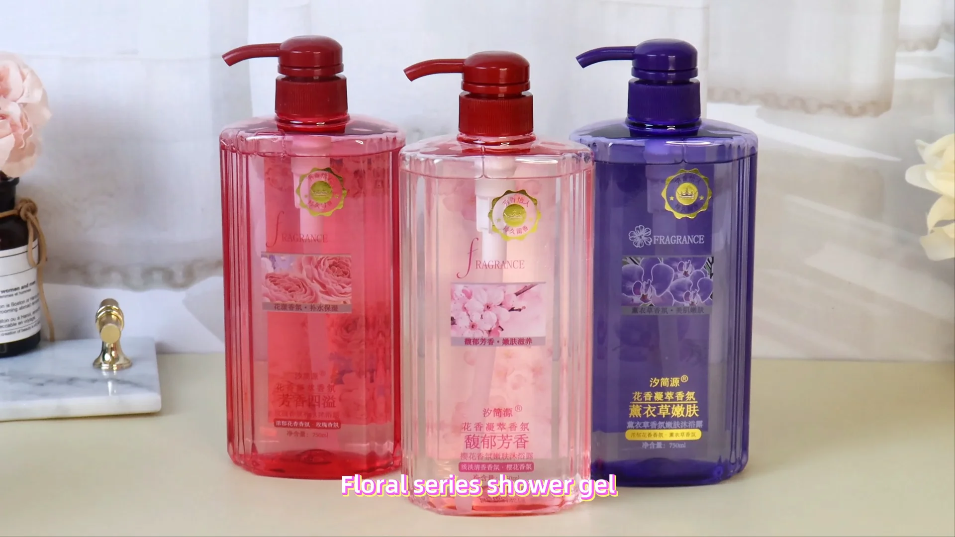 Floral Shower Gel 750ml Different Fragrance With Rose/lavender/cherry