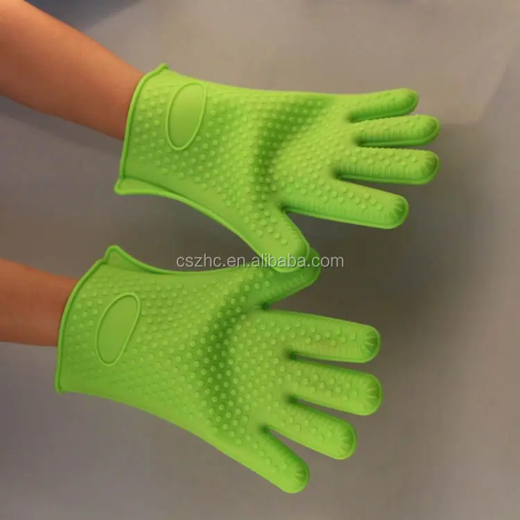 Grilling Gloves Heat Resistant BBQ Kitchen Silicone Oven Gloves Safe Handling of Hot Food Pots and Pans for Barbecue manufacture