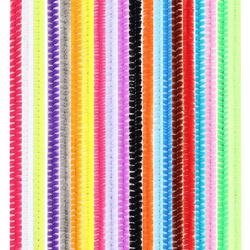 Foska Kids Soft Colored DIY Design Handmade Chenille Stem Student Chenille Stem
