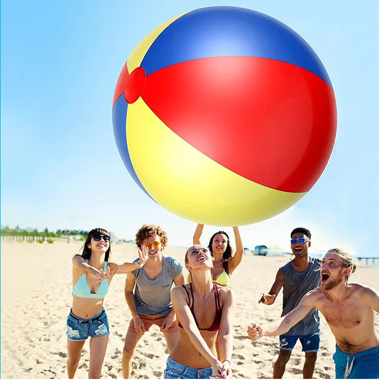 Hot-selling Eco-friendly PVC Inflatable Giant Beach Ball 100cm/150cm/200cm Customizable preview 5